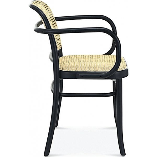 Stuhl Nr. 811 mit Rückenlehne und Sitzfläche aus Rattan - Beliebige Farbe des Gestells Stuhl Nr. 811 mit Rückenlehne und Sitzfläche aus Rattan - Beliebige Farbe des Gestells