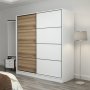 Kapusta Kleiderschrank 180 cm - Wei/Braun/Wei