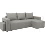 Denvo Schlafsofa mit Poufs - Grau