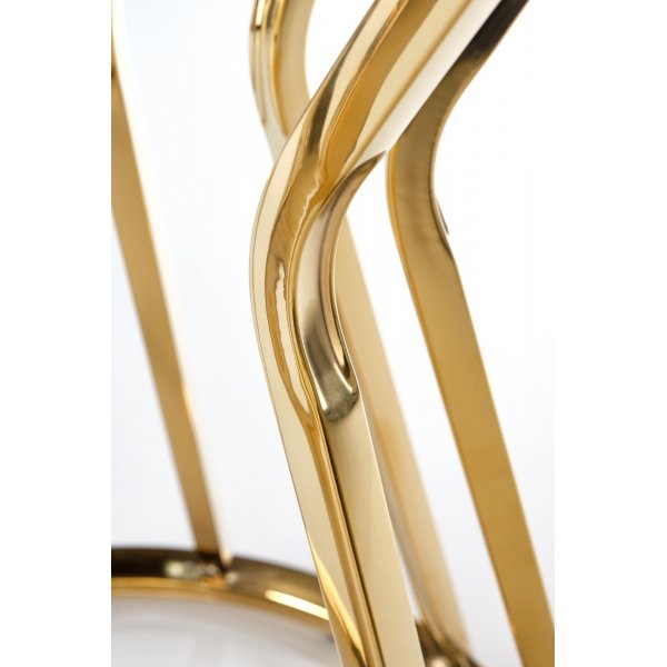 Afina Couchtisch 45 cm - Gold/Spiegelglas