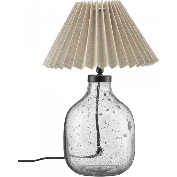 Groove Tischlampe - Klares Glas/Natur
