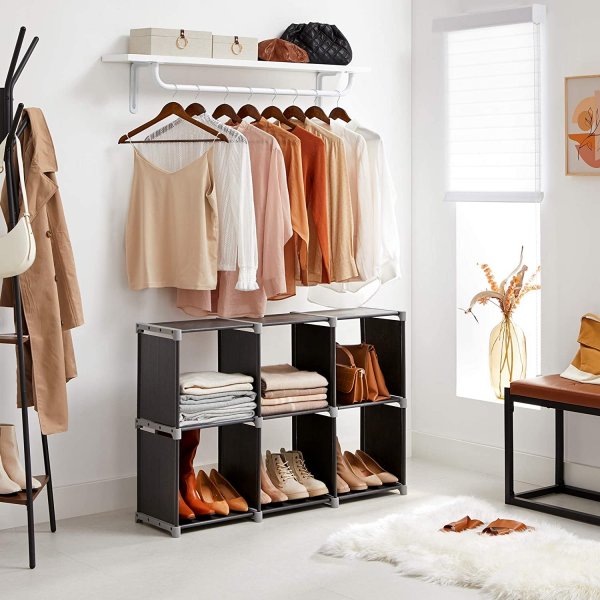 Kasper Regal 6 F�cher - Schwarz/Grau