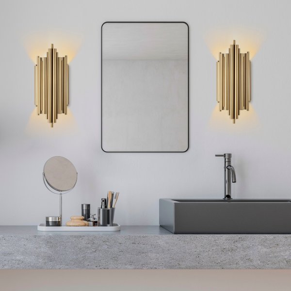 Wandleuchte in Goldoptik - Harmonica Wandleuchte in Goldoptik - Harmonica