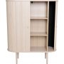 Slide-Schrank - Wei pigmentierte Eiche