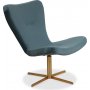 Milano Designer-Sessel - Petrol (Samt) / Messing