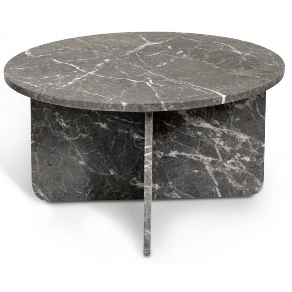 Runder Couchtisch Level aus grauem Marmor Ø85 cm Runder Couchtisch Level aus grauem Marmor Ø85 cm