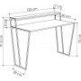 Pal Schreibtisch 123x50 cm - Wei
