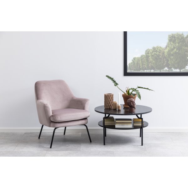 Couchtisch Goldington Ø80 cm - Schwarz Couchtisch Goldington Ø80 cm - Schwarz