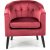 Aric-Sessel aus weinrotem Samt + Mbelpflegeset fr Textilien
