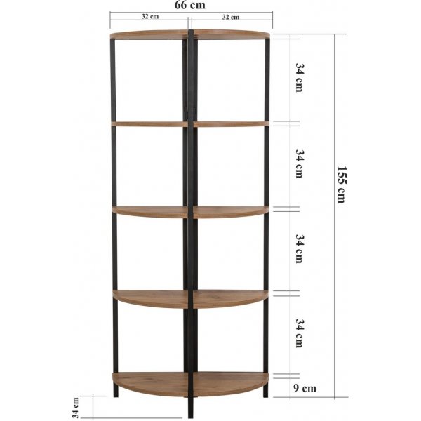 Mona B�cherregal - Kiefer/Schwarz