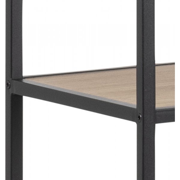 Seaford Bcherregal 135x185 cm - Eiche/schwarz