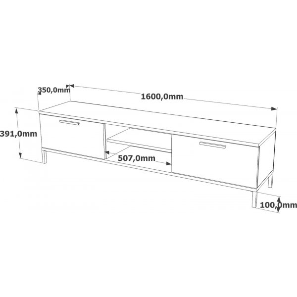 Rialto Medienbank - Kiefer/Anthrazit Rialto Medienbank - Kiefer/Anthrazit