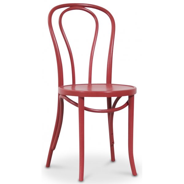 Biegeholz Stuhl No18 Klassiker - rot gebeizt