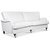 Howard London Premium 4-Sitzer Curved Sofa - Weiß PU