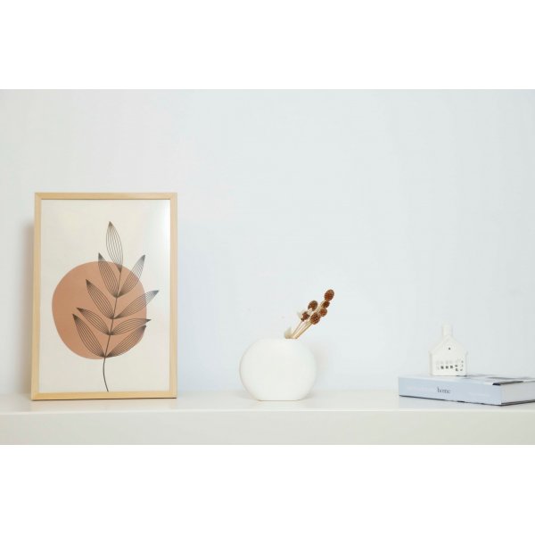 Flache Vase - Weiß Flache Vase - Weiß