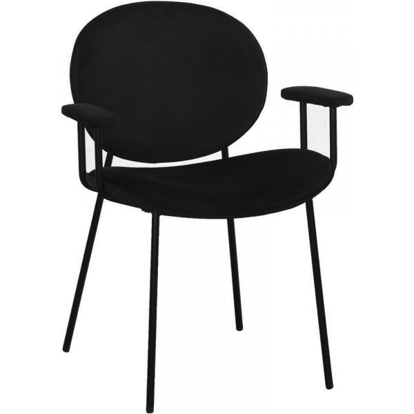Rondo-Sessel aus schwarzem Samt
