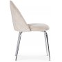 Plaza Esstischset, Marmortisch mit 4 Plaza Samtsthlen - Beige/Grau/Chrom