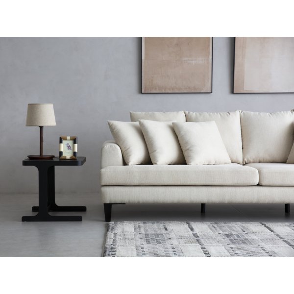 Beiges 4-Sitzer-Sofa mit losen Kissen - Remy