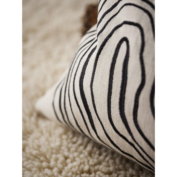 Curve Kissenbezug 45 x 45 cm - Schwarz/Wei