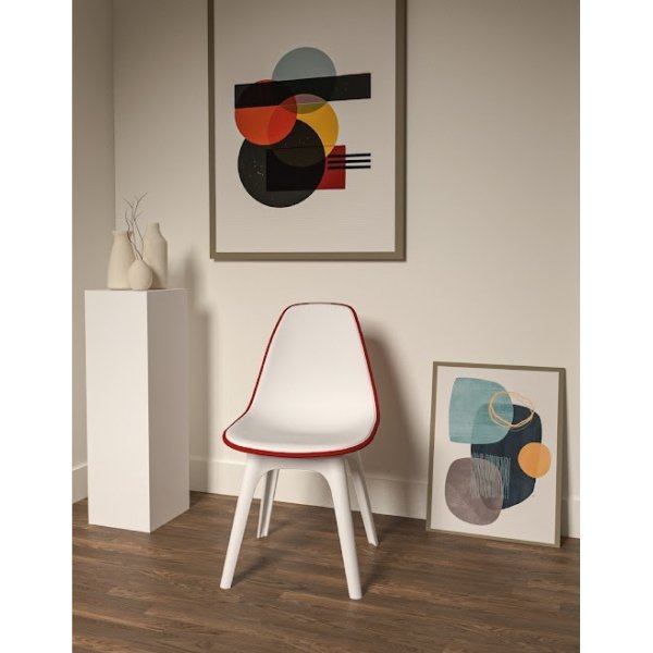 Eos Esszimmerstuhl 2er-Pack - Rot/Wei