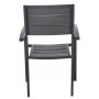 Esszimmergarnitur 6 Sthle und Esstisch 205 x 90 cm schwarz/grau - Las Vegas