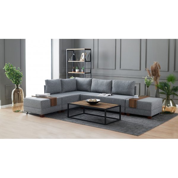 Ecksofa Fly - Grau