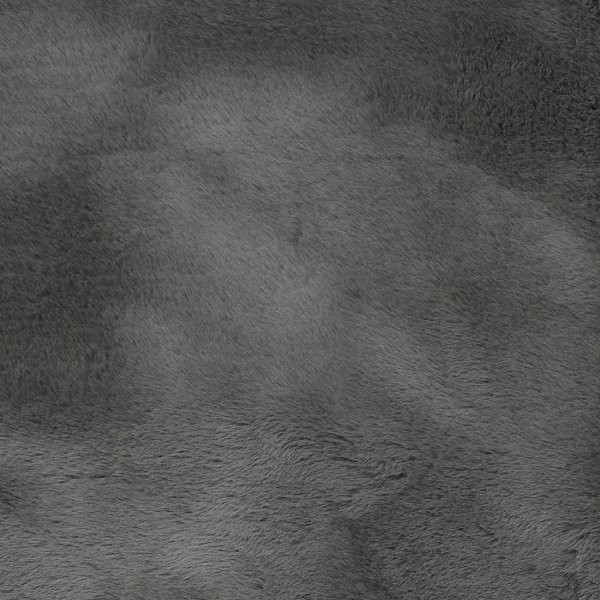 Flauschiges herzfrmiges Dekokissen Grau - 45 x 45 cm