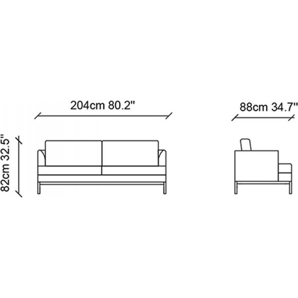 Pearl 3-Sitzer-Sofa - Creme Pearl 3-Sitzer-Sofa - Creme