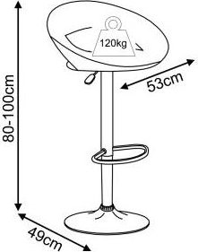Barhocker schwarz, höhenverstellbar Barhocker schwarz, höhenverstellbar