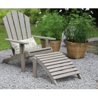 Saltö Liegestuhl mit Fußschemel - Graues Teakholz Saltö Liegestuhl mit Fußschemel - Graues Teakholz