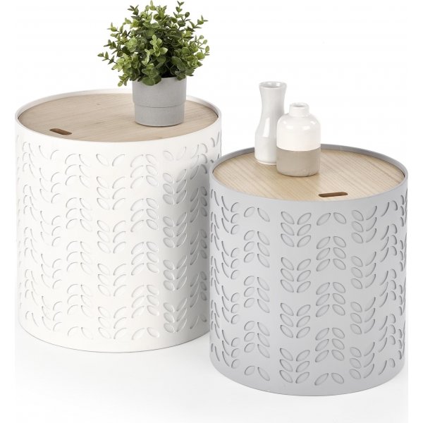 Trudie Satztische - wei/grau