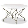 Terrazzo runder Couchtisch  80 cm - Bianco Terrazzo & MessingUntergestell