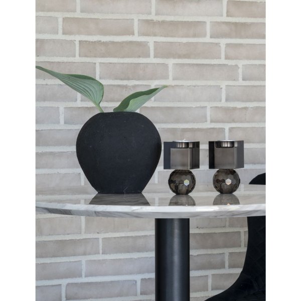 Bolzano Bartisch 70 x 70 cm - Marmorimitat/schwarz