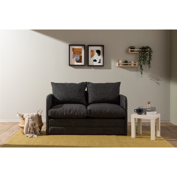 Saga 2-Sitzer-Schlafsofa - Dunkelgrau Saga 2-Sitzer-Schlafsofa - Dunkelgrau