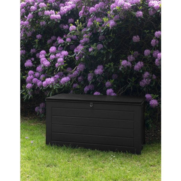 Kissenbox Dubrovnik 146,5 x 61 cm 490 Liter - Schwarzer Kunststoff