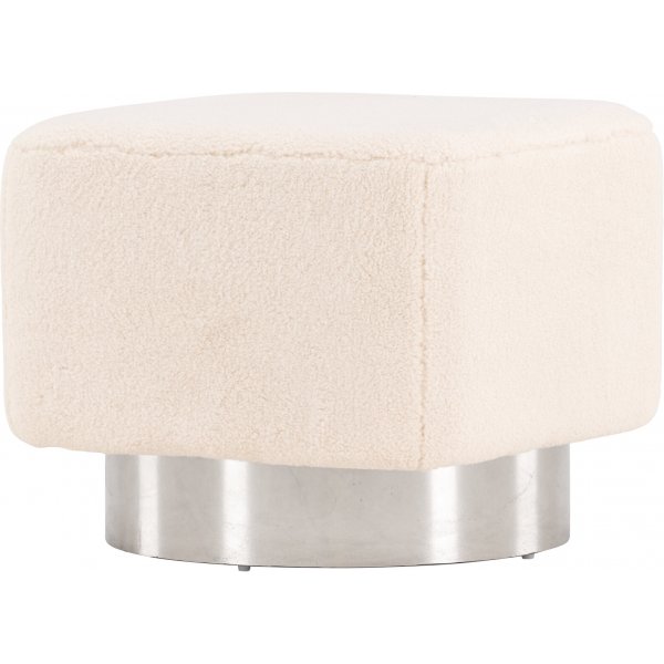 Newton Hocker - Offwhite/Silber Newton Hocker - Offwhite/Silber