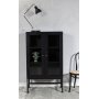Carl Vitrinenschrank (Highboard) - schwarz gebeizte Eiche + Fleckentferner fr Mbel