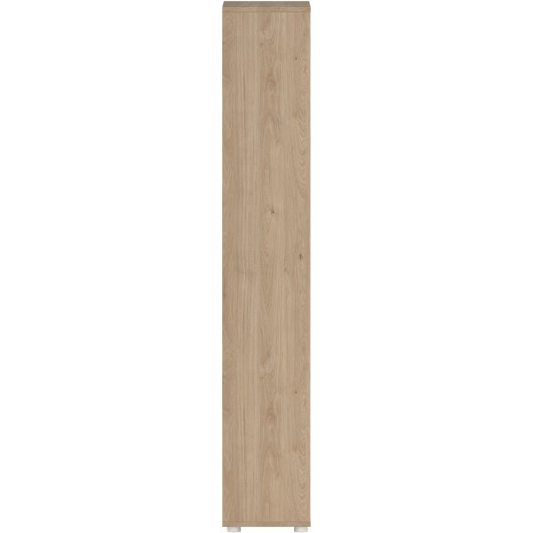 Sign hohes B�cherregal mit 2 T�ren - Wei�/Hickory