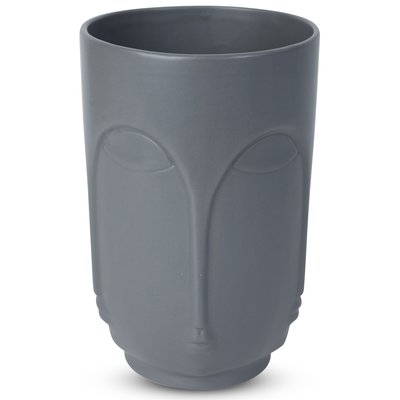 Vase Face H23 cm - Grau