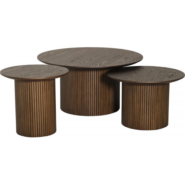 Scarlett Couchtisch 50 cm - Braun lackierte Eiche