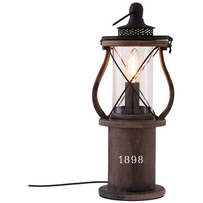 1898 Tischlampe - Dunkles Holz