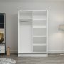 Kapusta Kleiderschrank 120 cm - Wei/Anthrazit