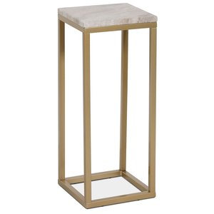 Accent Nachttisch/Sockel 65 - Messing matt / beige Accent Nachttisch/Sockel 65 - Messing matt / beige