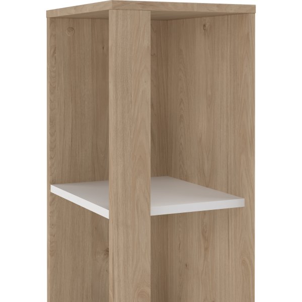 Sign-Eckb�cherregal - Wei�/Hickory