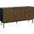 Soma Sideboard mit 2 Tren und 3 Schubladen - Schwarz/Espresso