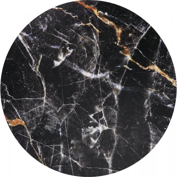 Harissa Couchtisch Ø42 cm - Schwarzer Marmor/Schwarz Harissa Couchtisch Ø42 cm - Schwarzer Marmor/Schwarz