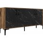 Kyiv Sideboard 160 cm - Nussbaum/schwarzer Marmor