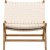 Rike Loungesessel - Creme PU/Teak