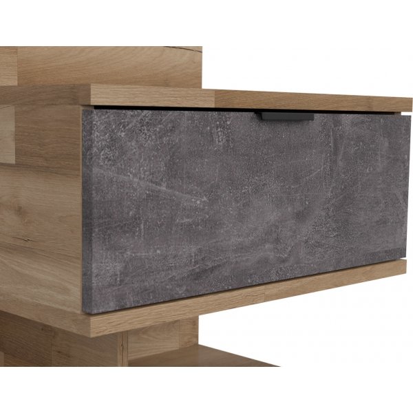 Arica Nachttisch rechts - Eiche/grau Arica Nachttisch rechts - Eiche/grau