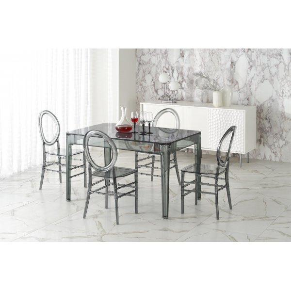 Gomez Esstisch 120 x 80 cm - Rauchglas Gomez Esstisch 120 x 80 cm - Rauchglas